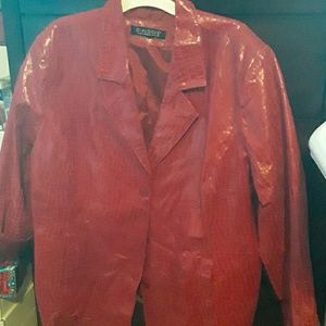 Faux snake skin blazer